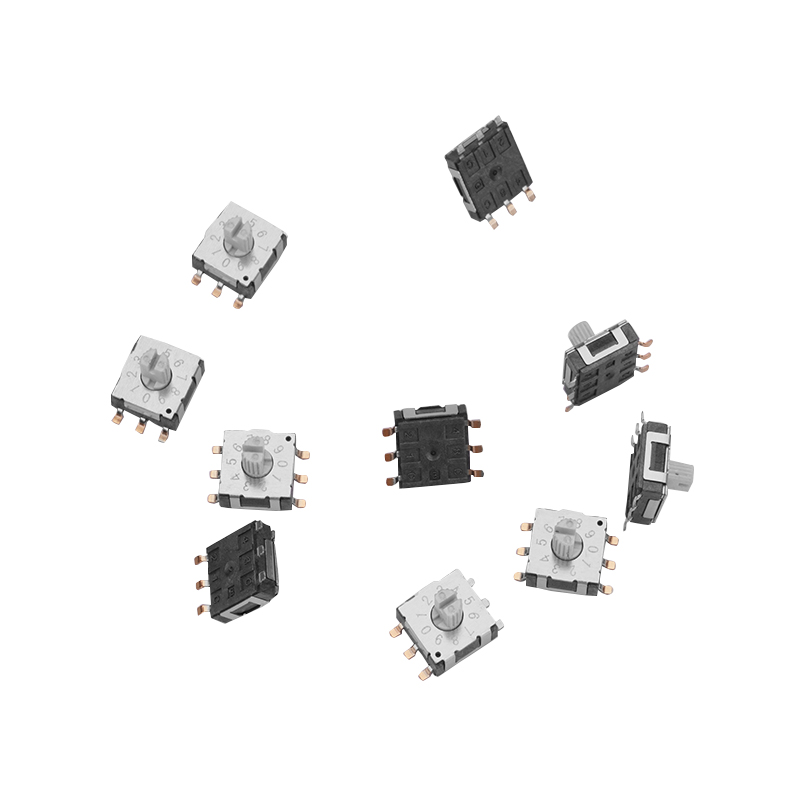 Multi-Position Small Ultra-Thin Rotary Straight Side Plug-In Coding Switch Automotive Connector